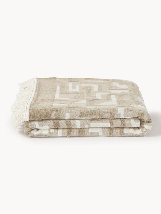 Fran Jacquard Bedspread with Fringed Hem