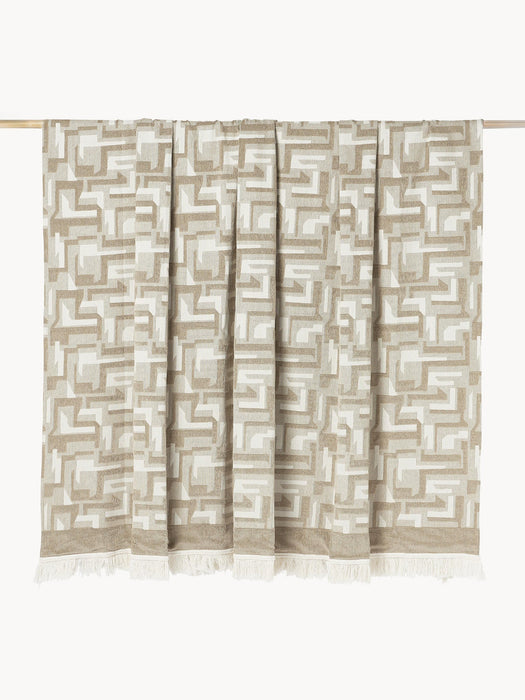 Fran Jacquard Bedspread with Fringed Hem