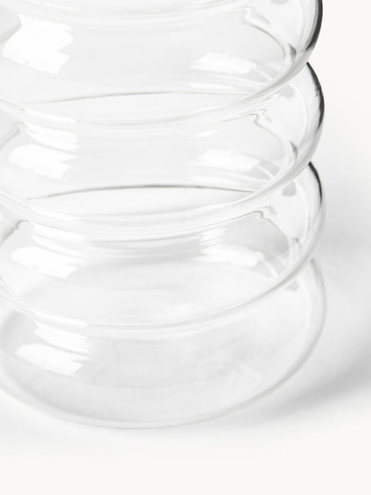 Mouth-Blown Glass Bathroom Accessories Bubbly Set of 2