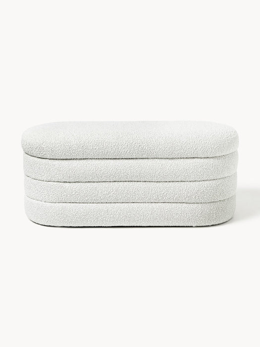 Boucl Upholstered Bench Alto with Storage Space