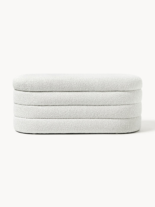 Boucl Upholstered Bench Alto with Storage Space