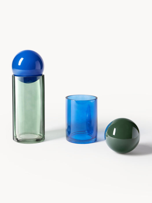Glass Jewellery Jars Tarli Set of 2