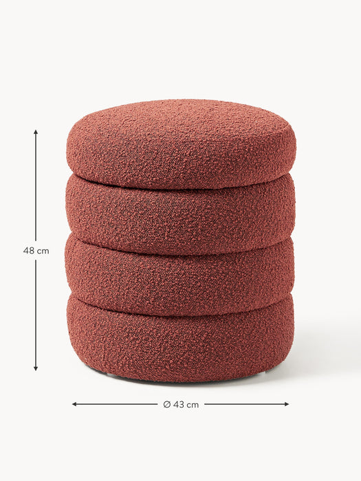 Boucl Pouffe Alto with Storage Space