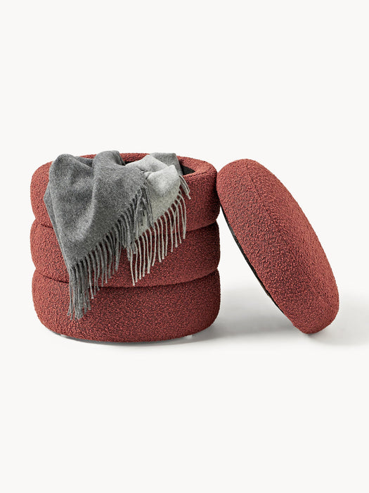 Alto Bouclé Pouffe with Storage Space