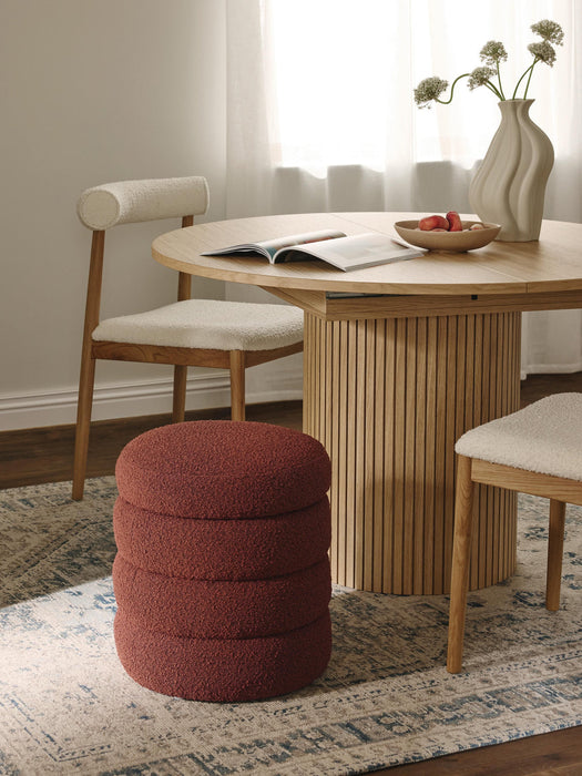 Alto Bouclé Pouffe with Storage Space
