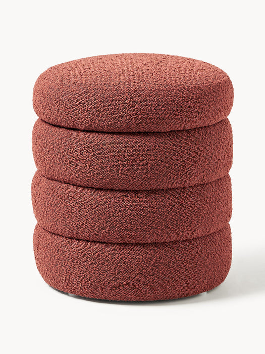 Alto Bouclé Pouffe with Storage Space