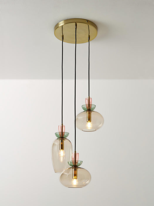 Coloured Glass Pendant Light Nyra