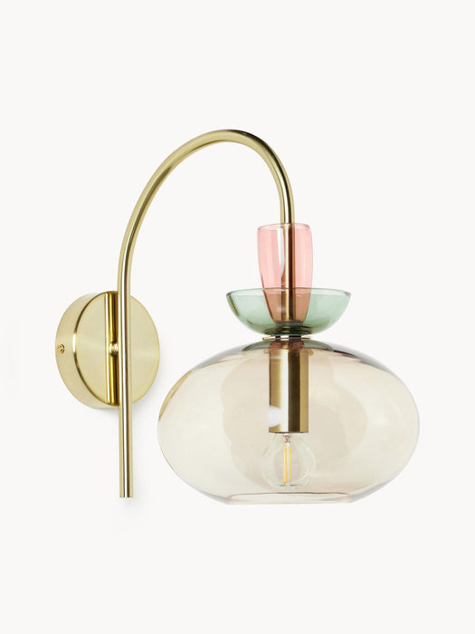 Nyra Coloured Glass Wall Lamp