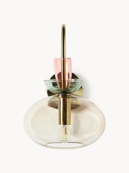 Nyra Coloured Glass Wall Lamp