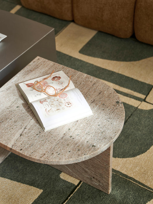 Oval Metal and Marble Coffee Tables Leander Set of 2
