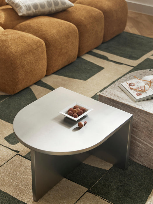 Oval Metal and Marble Coffee Tables Leander Set of 2