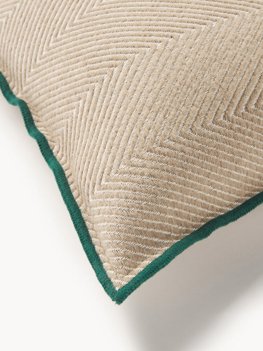 Agatha Cushion Cover with Herringbone Pattern