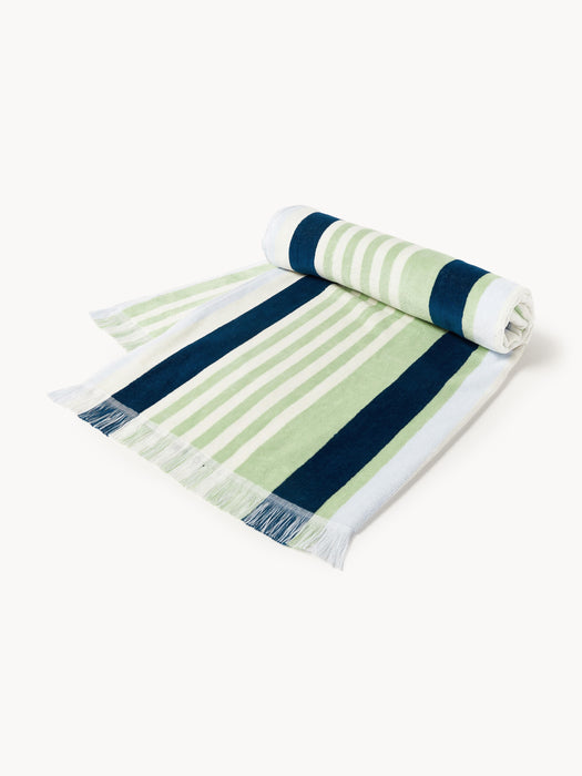 Striped Beach Towel Miri with Fringed Hem