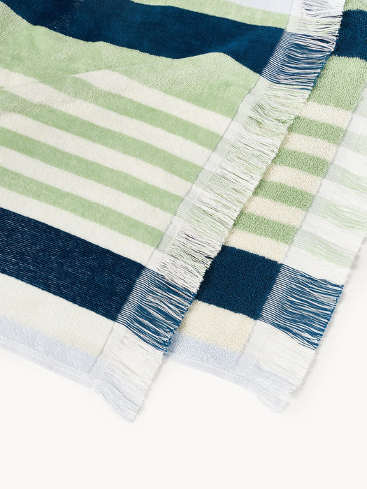 Striped Beach Towel Miri with Fringed Hem