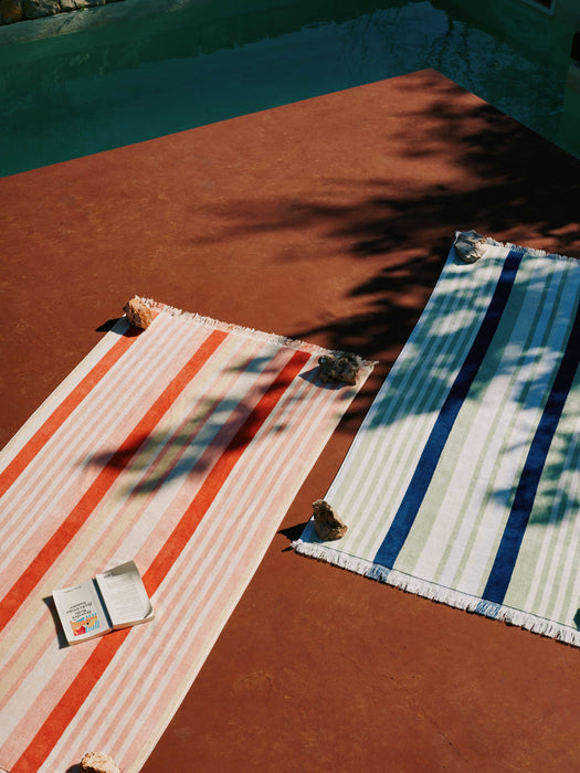 Striped Beach Towel Miri with Fringed Hem