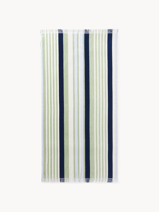Striped Beach Towel Miri with Fringed Hem