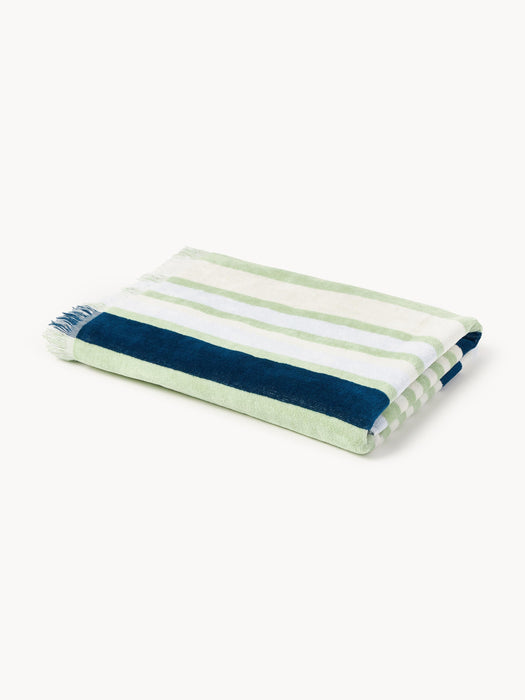 Striped Beach Towel Miri with Fringed Hem