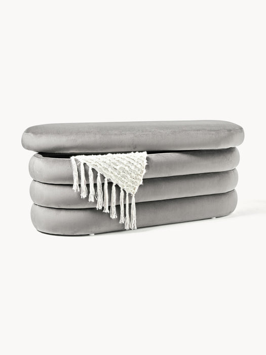 Velvet Upholstered Bench Alto with Storage Space