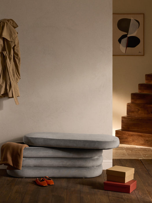 Velvet Upholstered Bench Alto with Storage Space