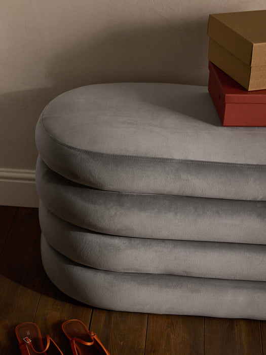 Velvet Upholstered Bench Alto with Storage Space