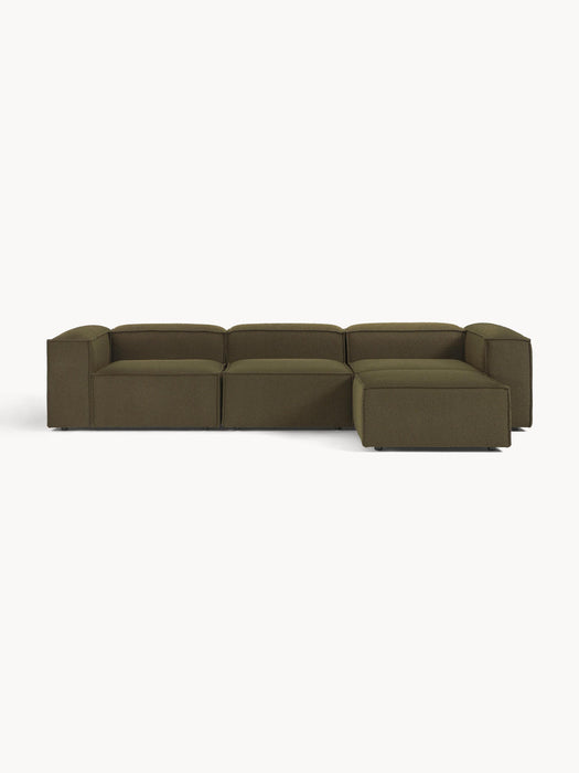 Lennon Bouclé Modular Sofa (4-seater) with Ottoman (left/right)