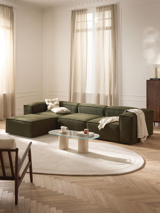 Boucl Modular Sofa Lennon 4-seater with Ottoman leftright
