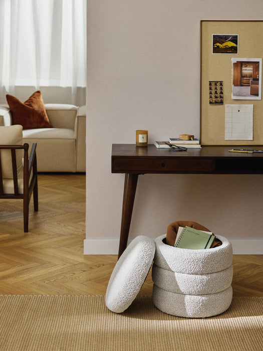 Boucl Pouffe Alto with Storage Space
