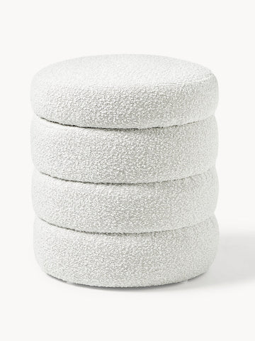 Alto Bouclé Pouffe with Storage Space
