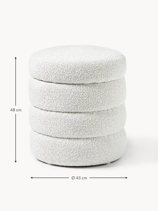 Boucl Pouffe Alto with Storage Space