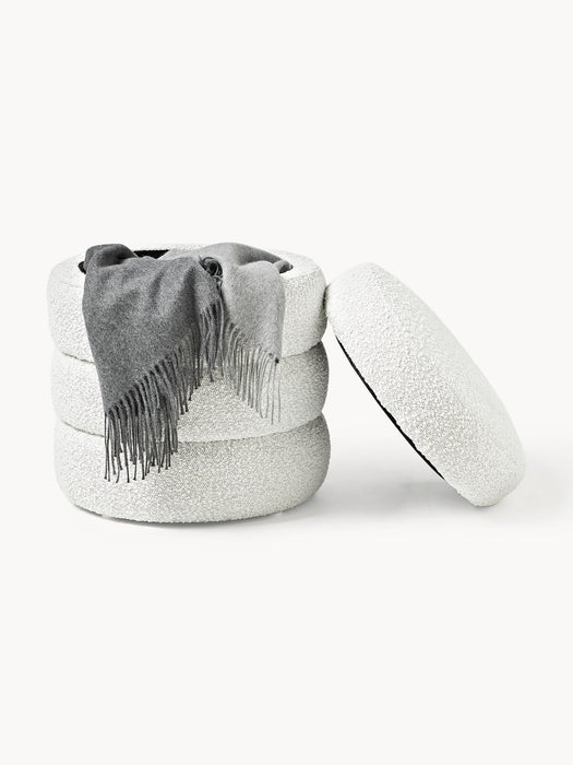 Alto Bouclé Pouffe with Storage Space