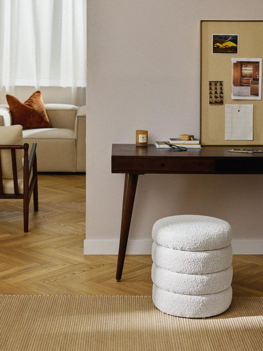 Alto Bouclé Pouffe with Storage Space