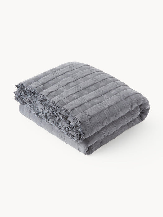 Bethany Muslin Bedspread with Fringes