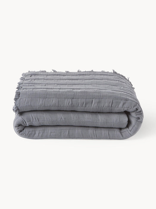 Bethany Muslin Bedspread with Fringes