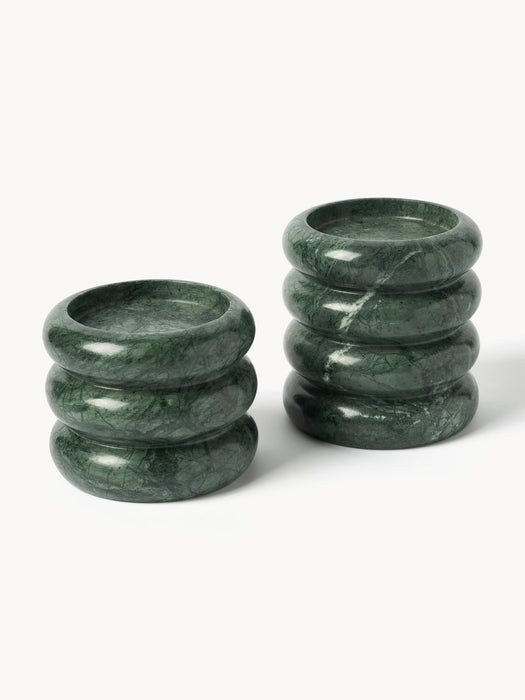Orta Marble Candle Holders, Set of 2