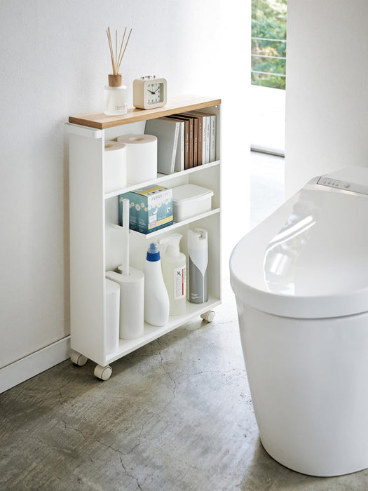 Bathroom Shelving Unit Tower with Wheels