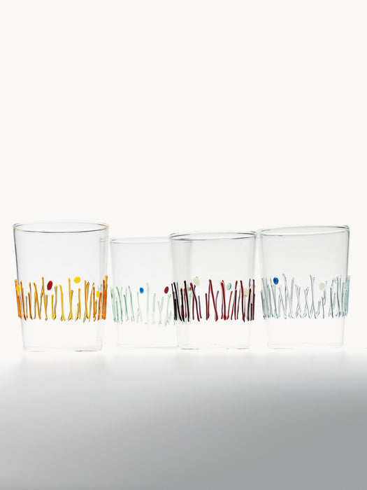Handmade Borosilicate Tumblers 4 Stagioni Set of 4