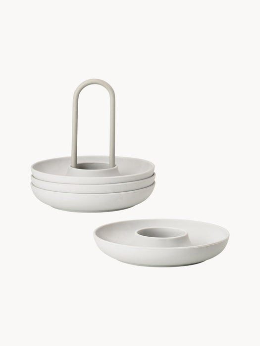 Egg Cups Singles with Carrying Handle Set of 4