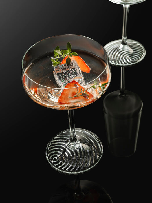 Crystal Champagne Coupes Echo Set of 4