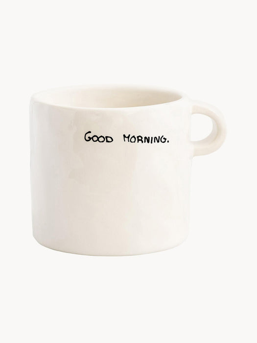 Hand-Painted Mugs Perfect Morning Set of 2