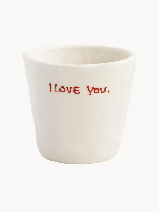 Hand-Painted Espresso Cup I Love You