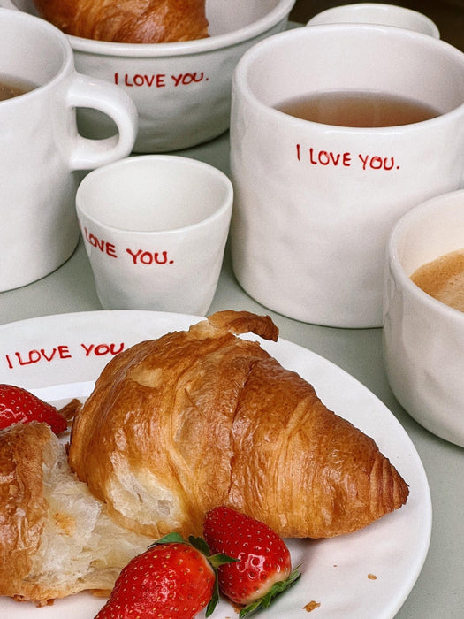 Hand-Painted Espresso Cup I Love You