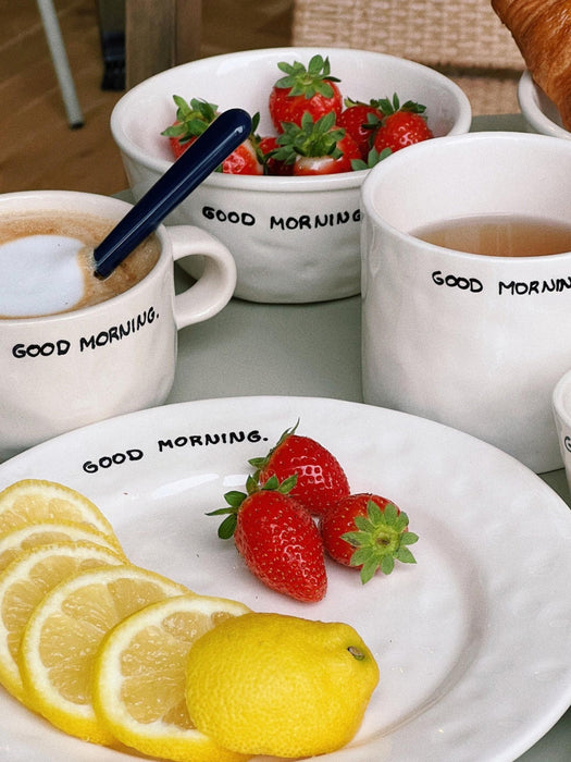Hand-Painted Small Bowl Good Morning