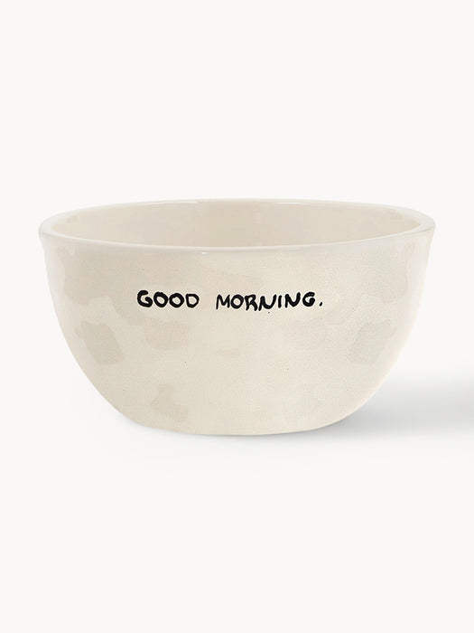 Hand-Painted Small Bowl Good Morning