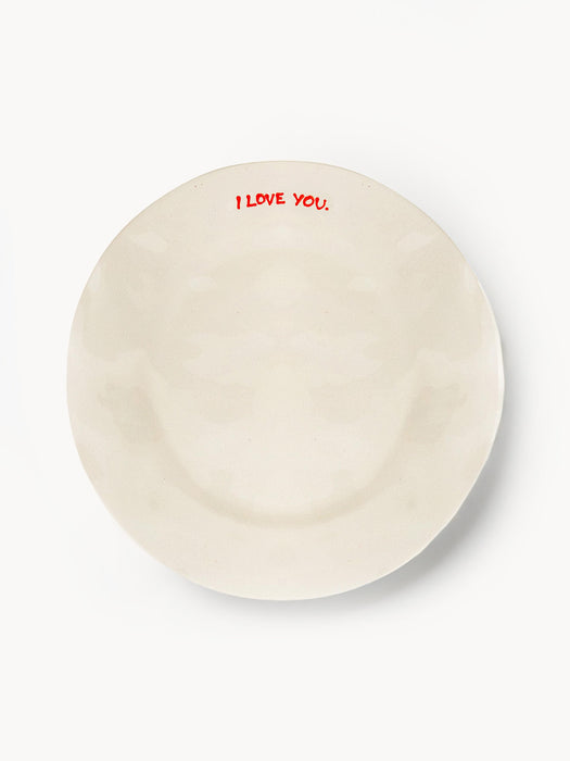 Hand-Painted Breakfast Plate I Love You