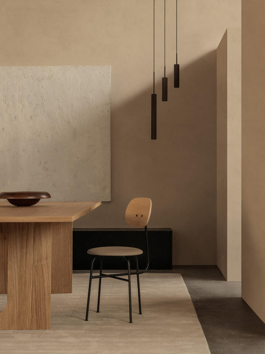 Small Pendant Light Tubulaire with Ribbed Surface H 24 cm