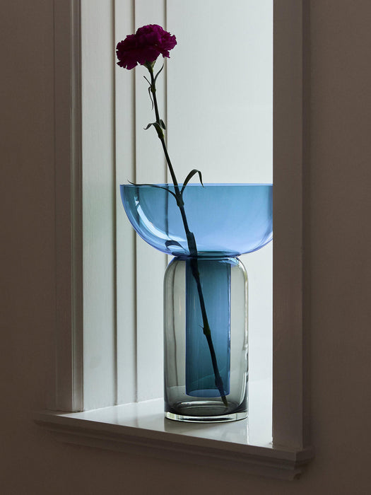 Torus Mouth-Blown Glass Vase, H 33 cm