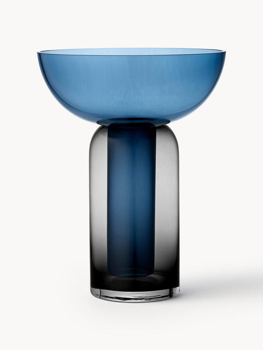 Torus Mouth-Blown Glass Vase, H 33 cm