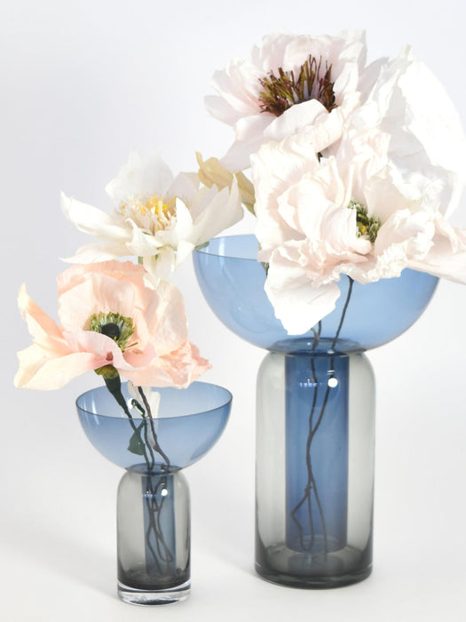Torus Mouth-Blown Glass Vase, H 33 cm