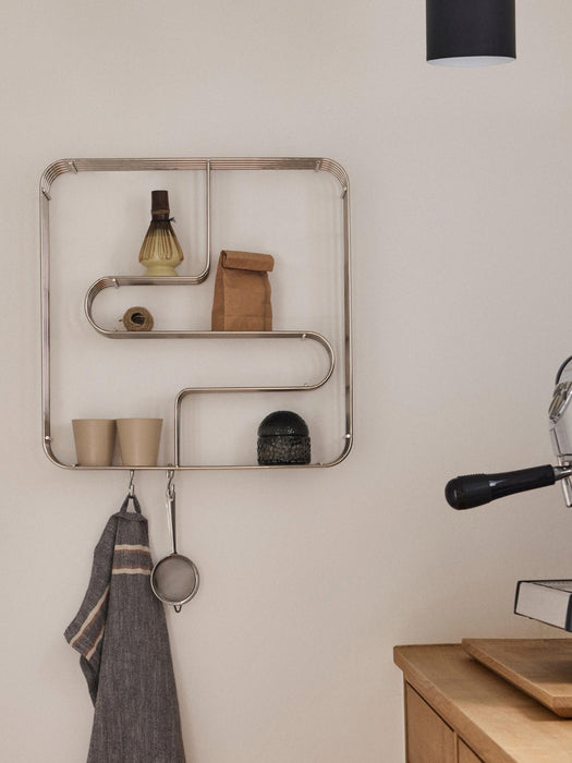 Curva Metal Wall-Mounted Shelf