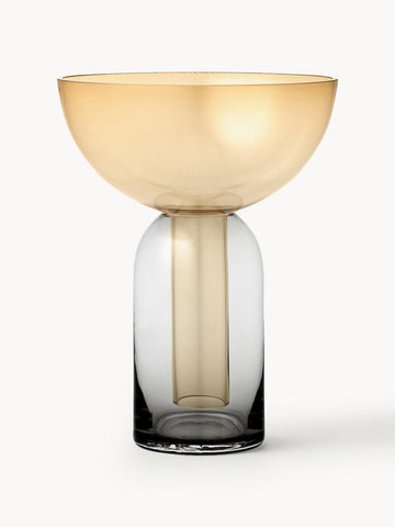 Torus Mouth-Blown Glass Vase, H 20 cm
